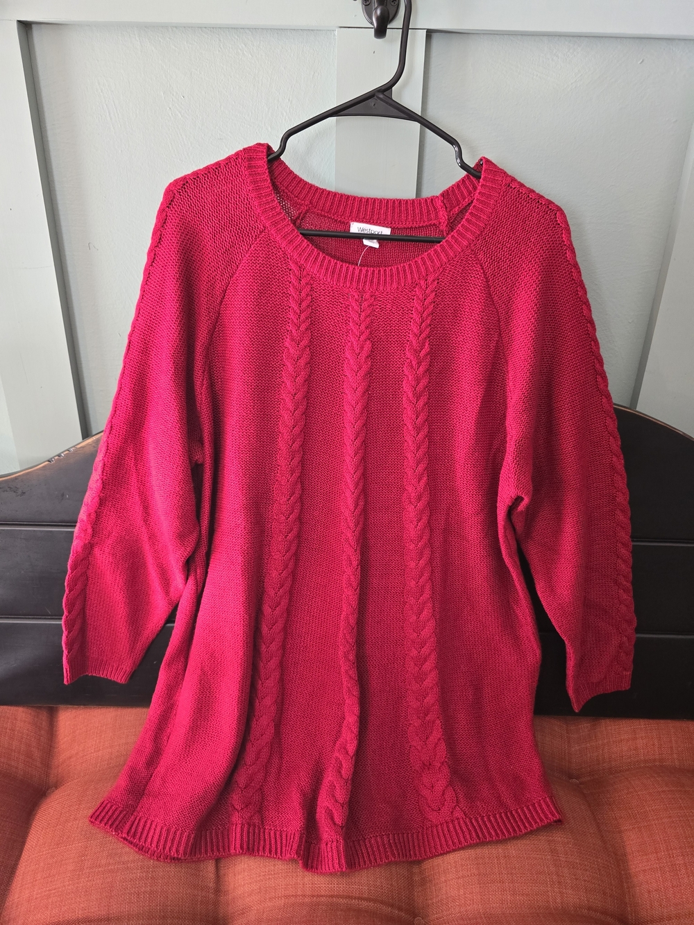 Westport dressbarn knit sweater Women's Red Size 2X NWT